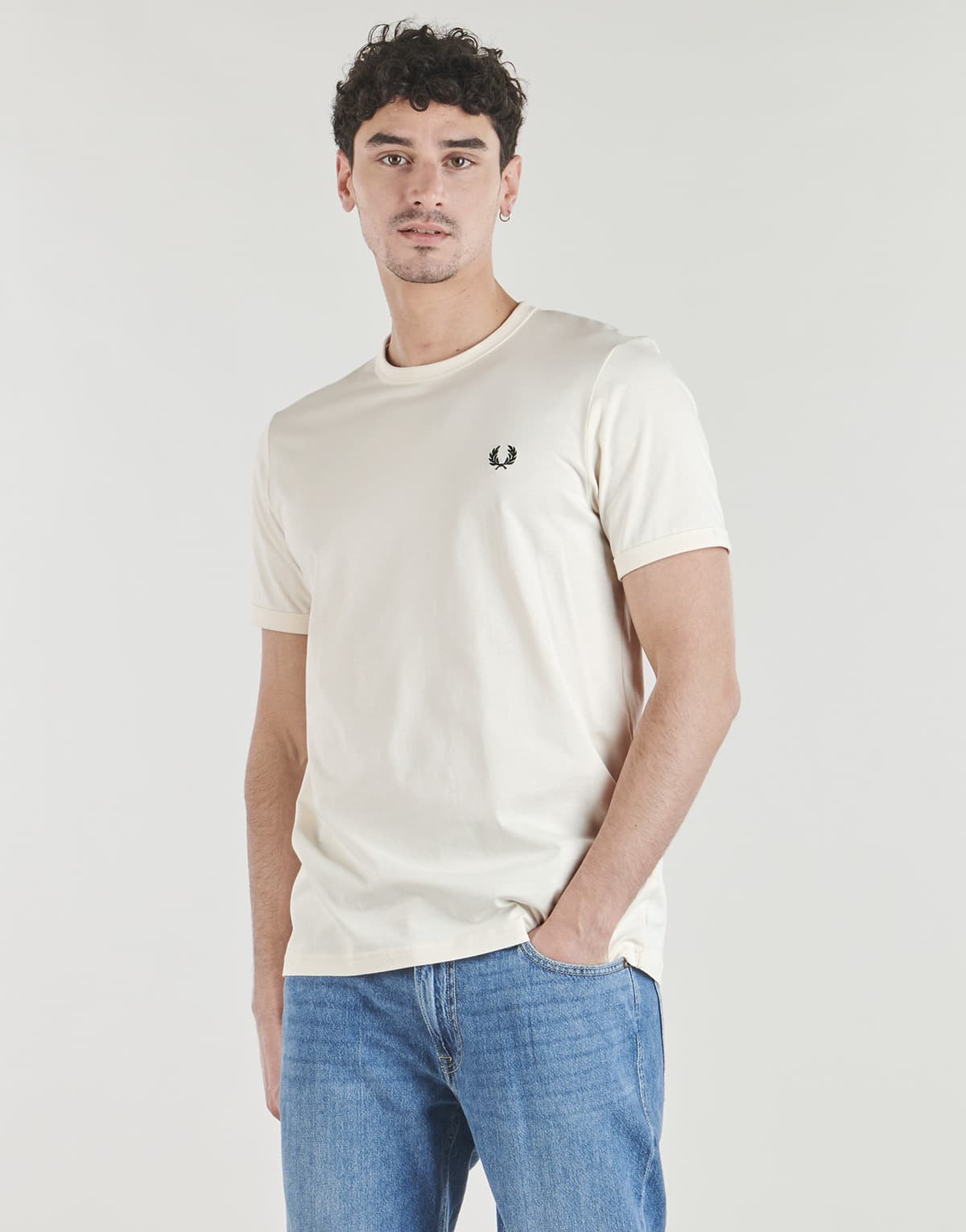 Men's T-Shirts Fred Perry Beige