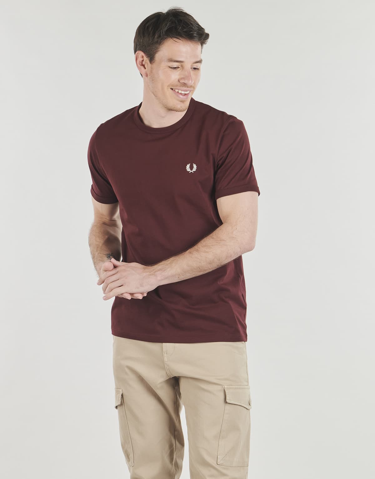 Men's T-Shirts Fred Perry Bordeaux