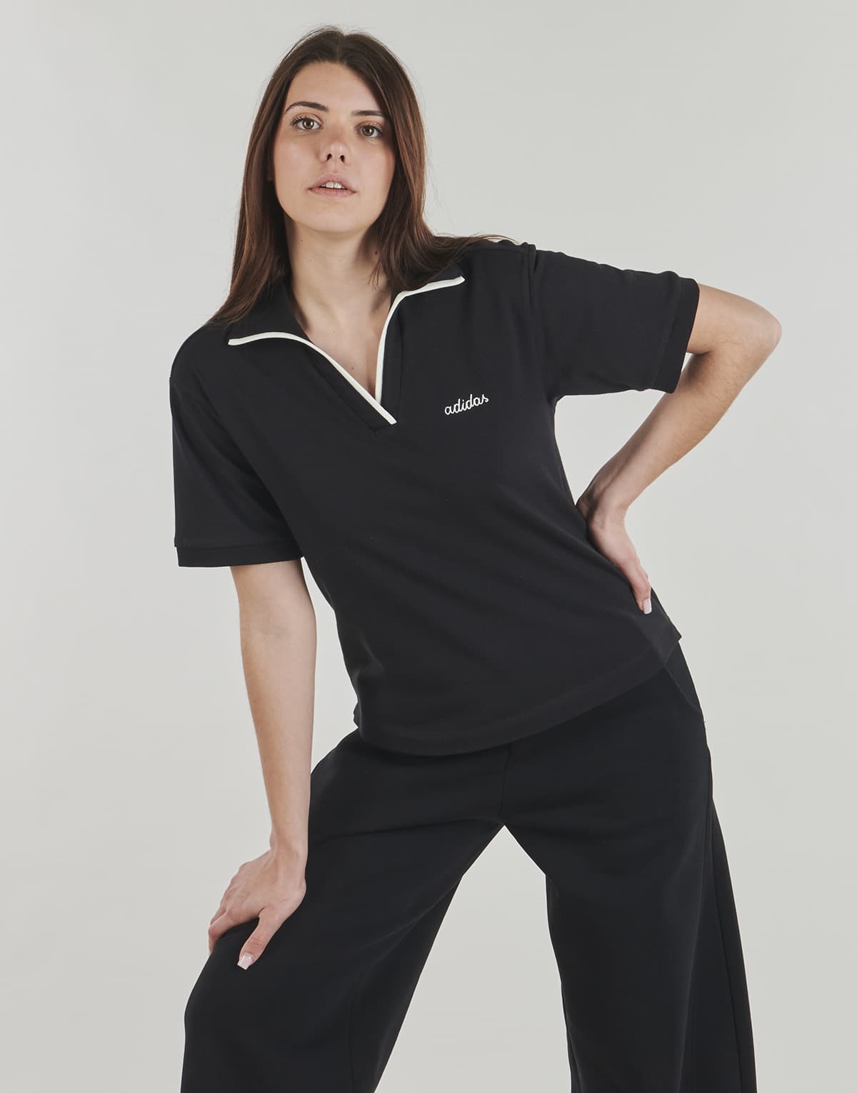 Women's Polo Shirts adidas Black