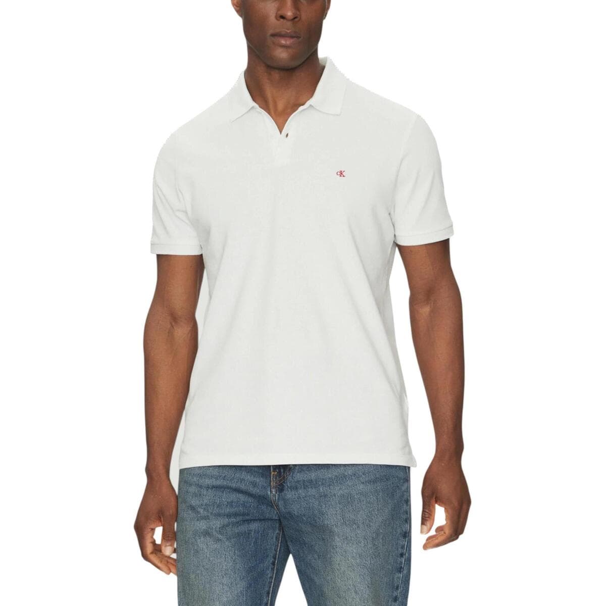 Men's Polo Shirts Calvin Klein White