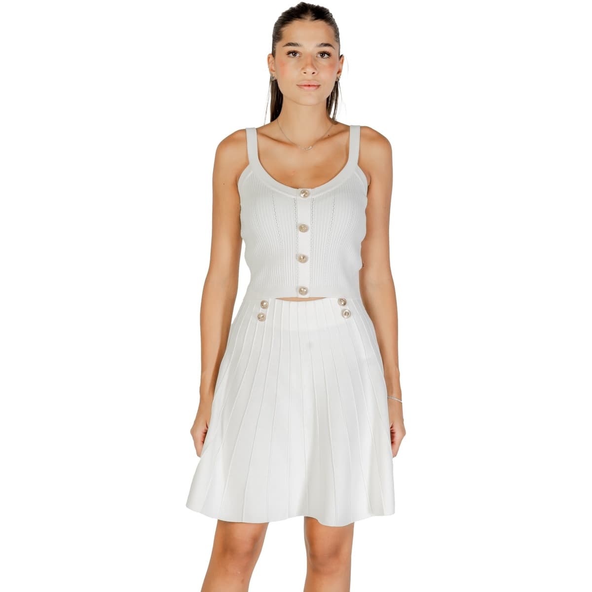 Women's Sleeveless Tops Guess White