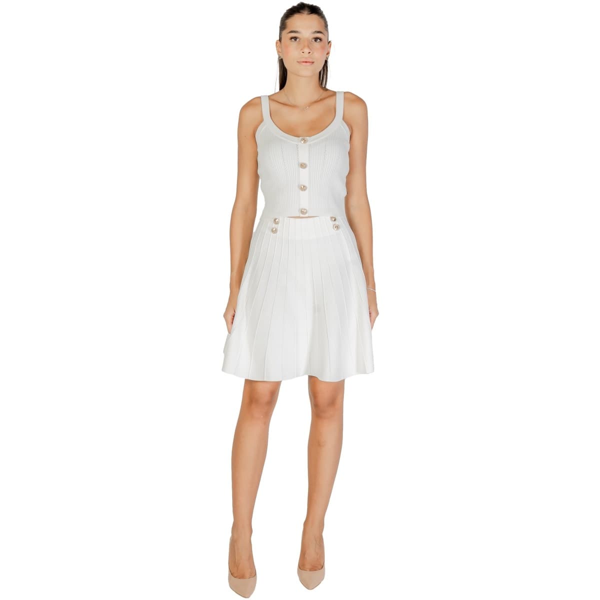 Women's Sleeveless Tops Guess White