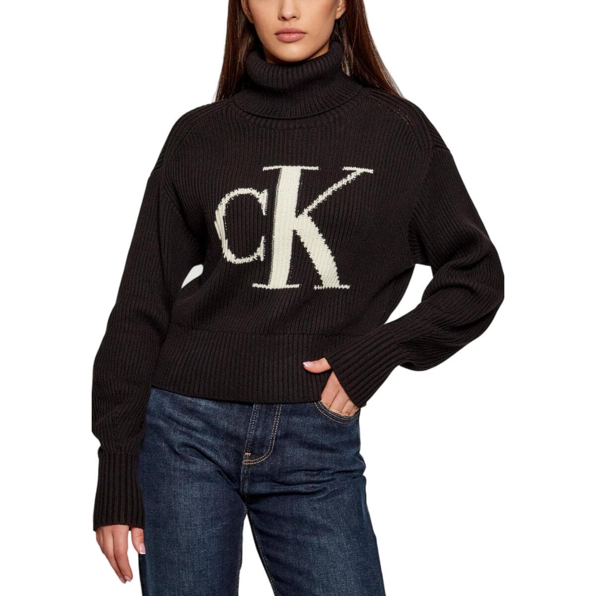Πουλόβερ Calvin Klein Jeans BLOWN UP CK LOOSE SWEATER CONTRA LV047D349G