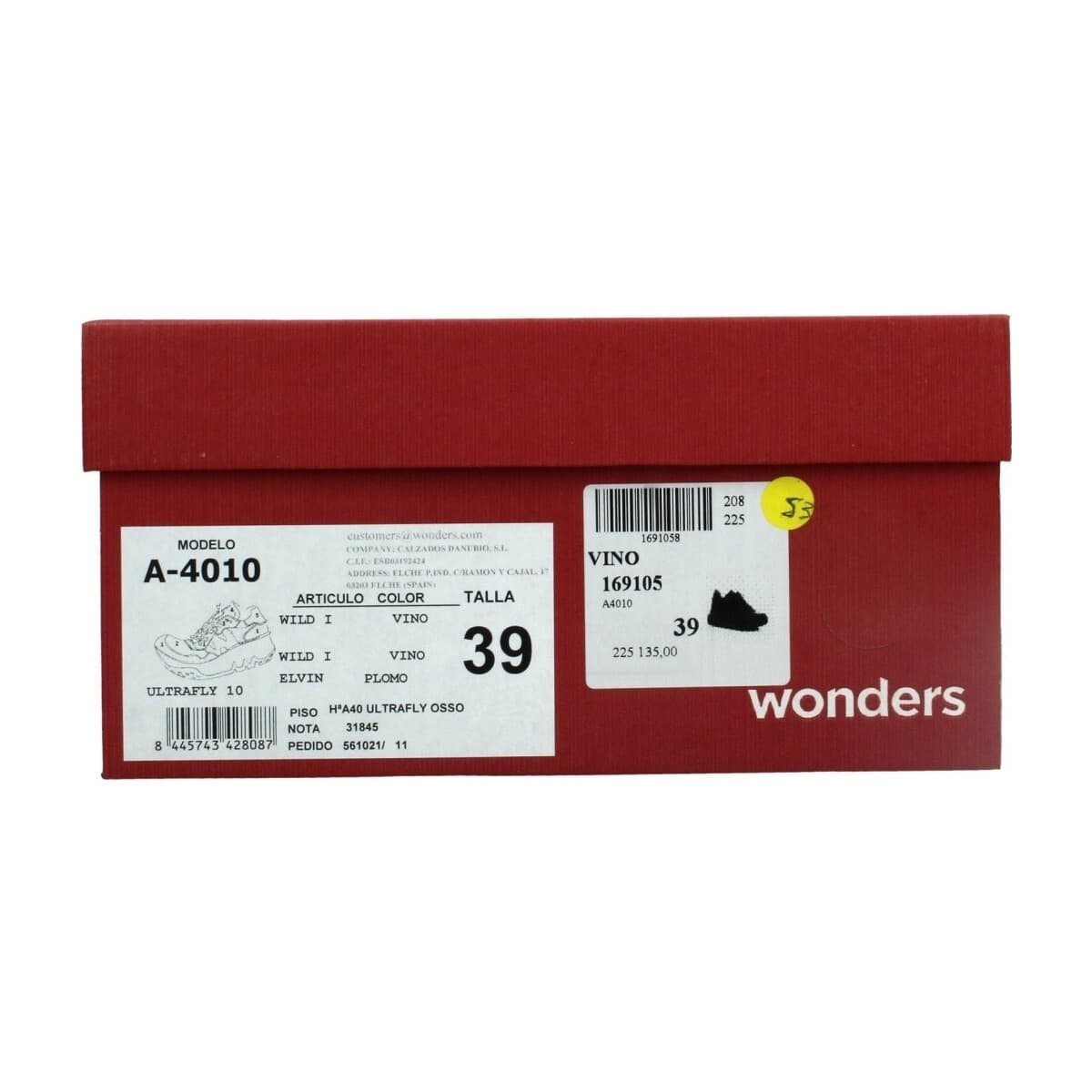 Women's Sneakers Wonders Bordeaux