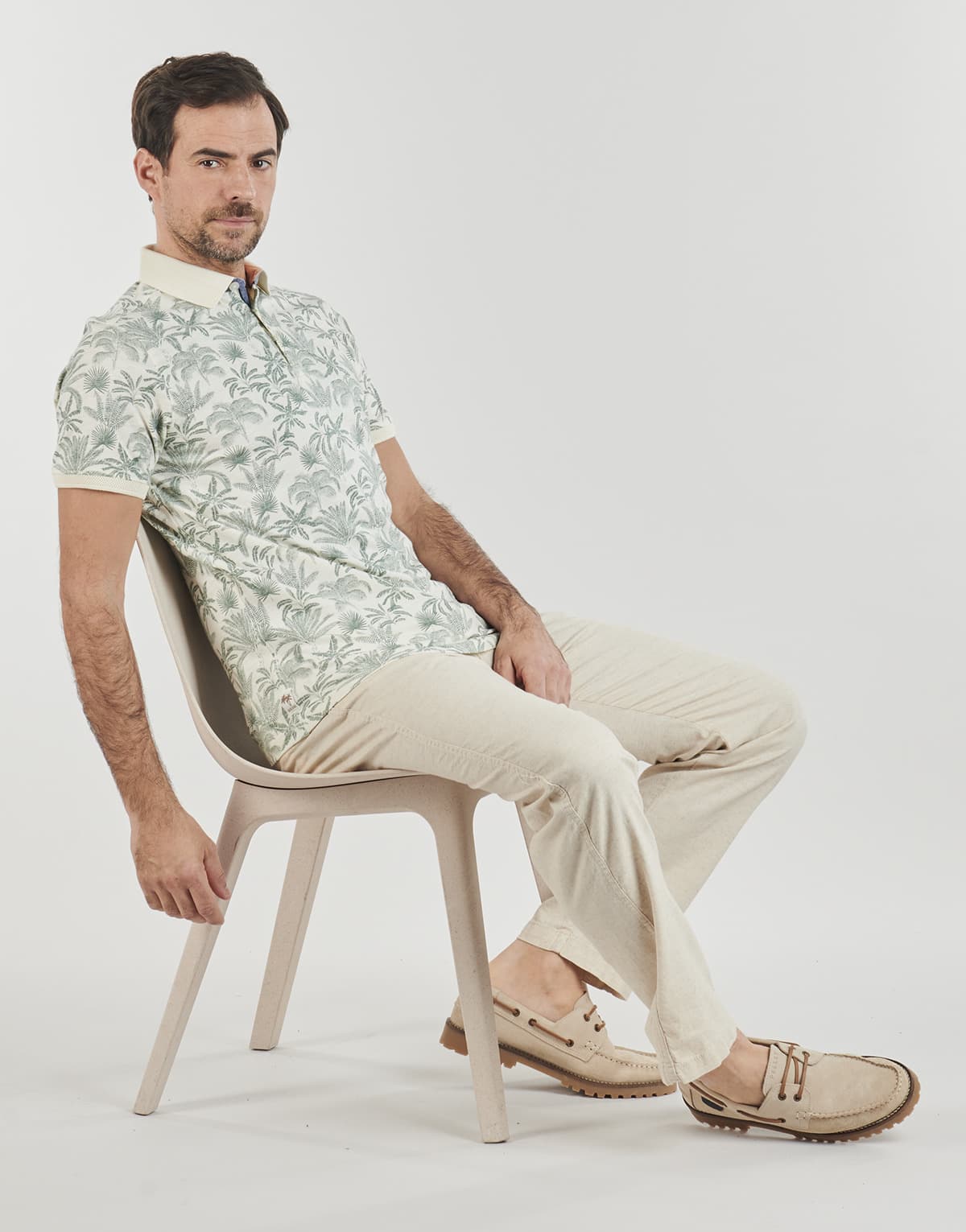 Men's Polo Shirts Deeluxe White