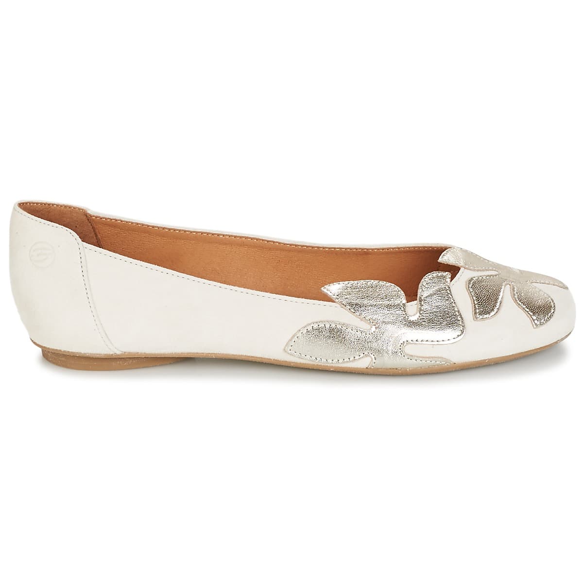 Women's Ballet Flats Betty London White