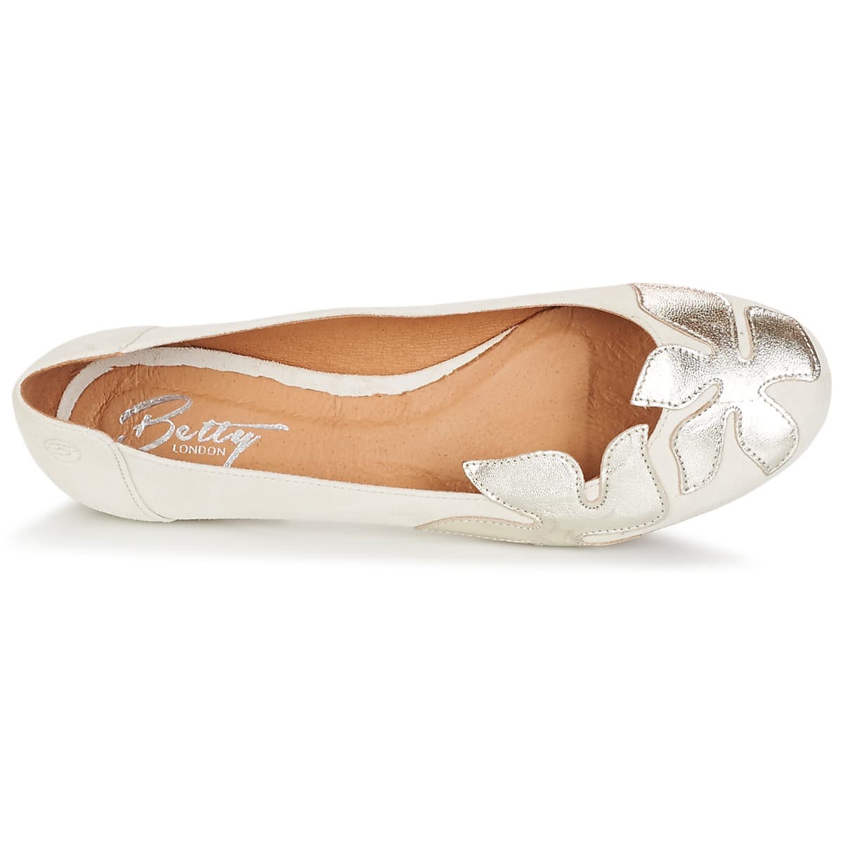 Women's Ballet Flats Betty London White