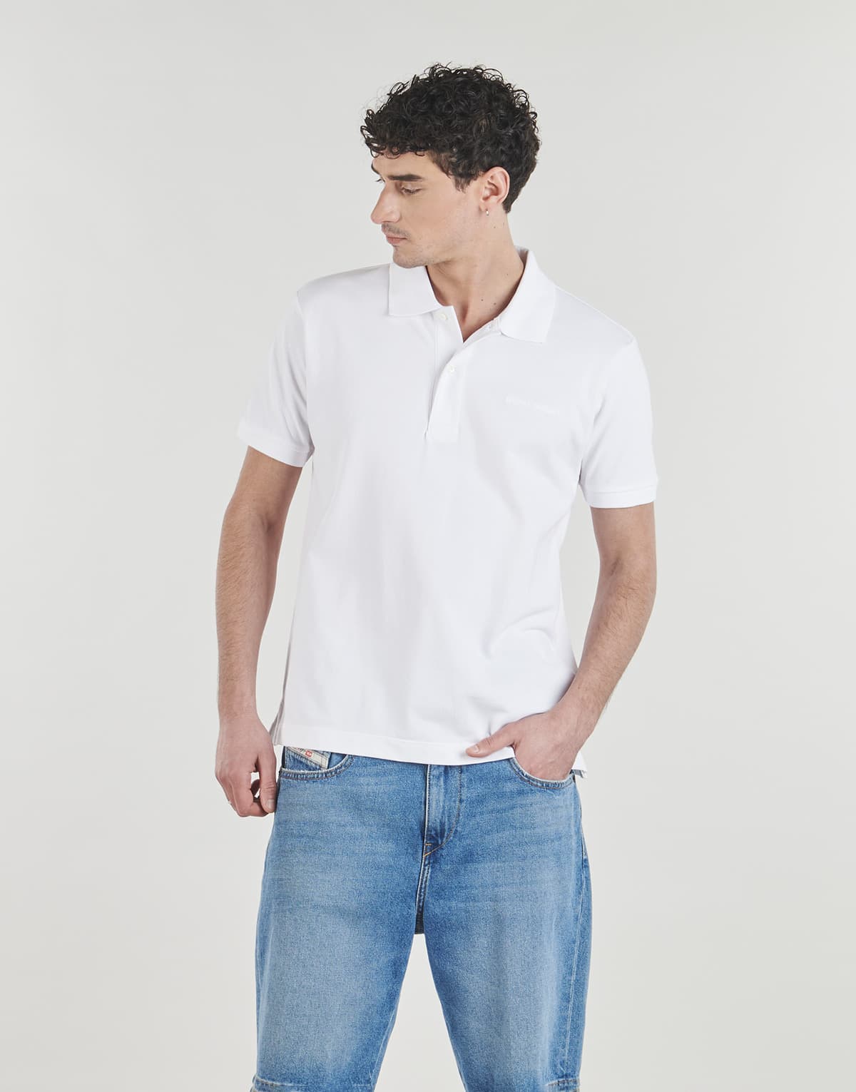 Men's Polo Shirts Guess White
