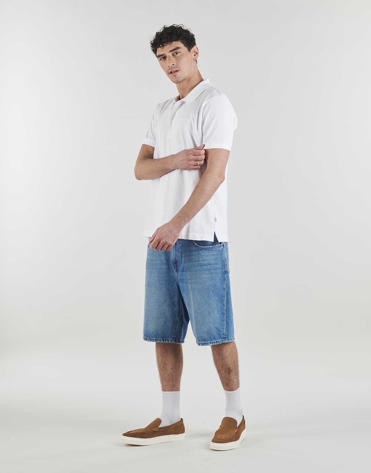 Men's Polo Shirts Guess White