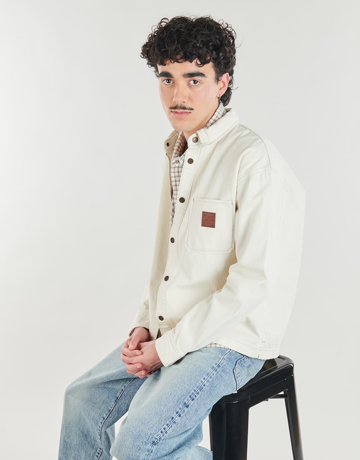 Men's T-Shirts Guess Beige