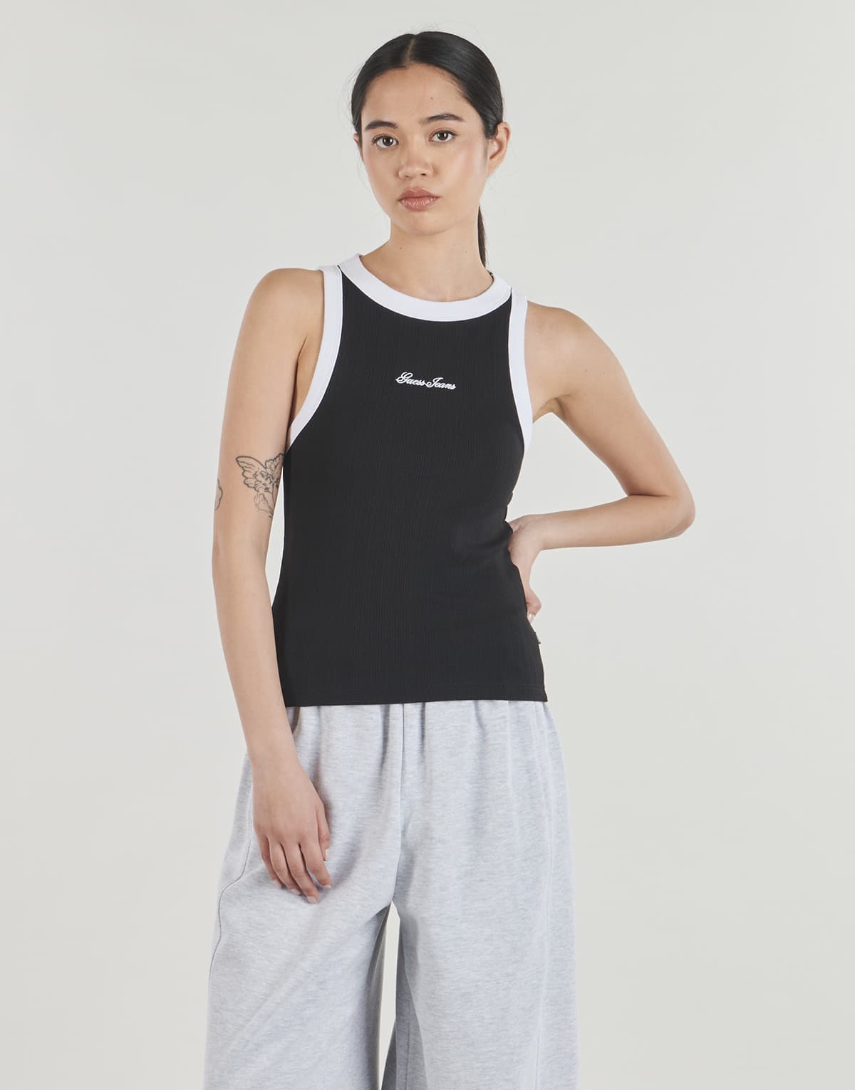 Women's Sleeveless Tops Guess Black