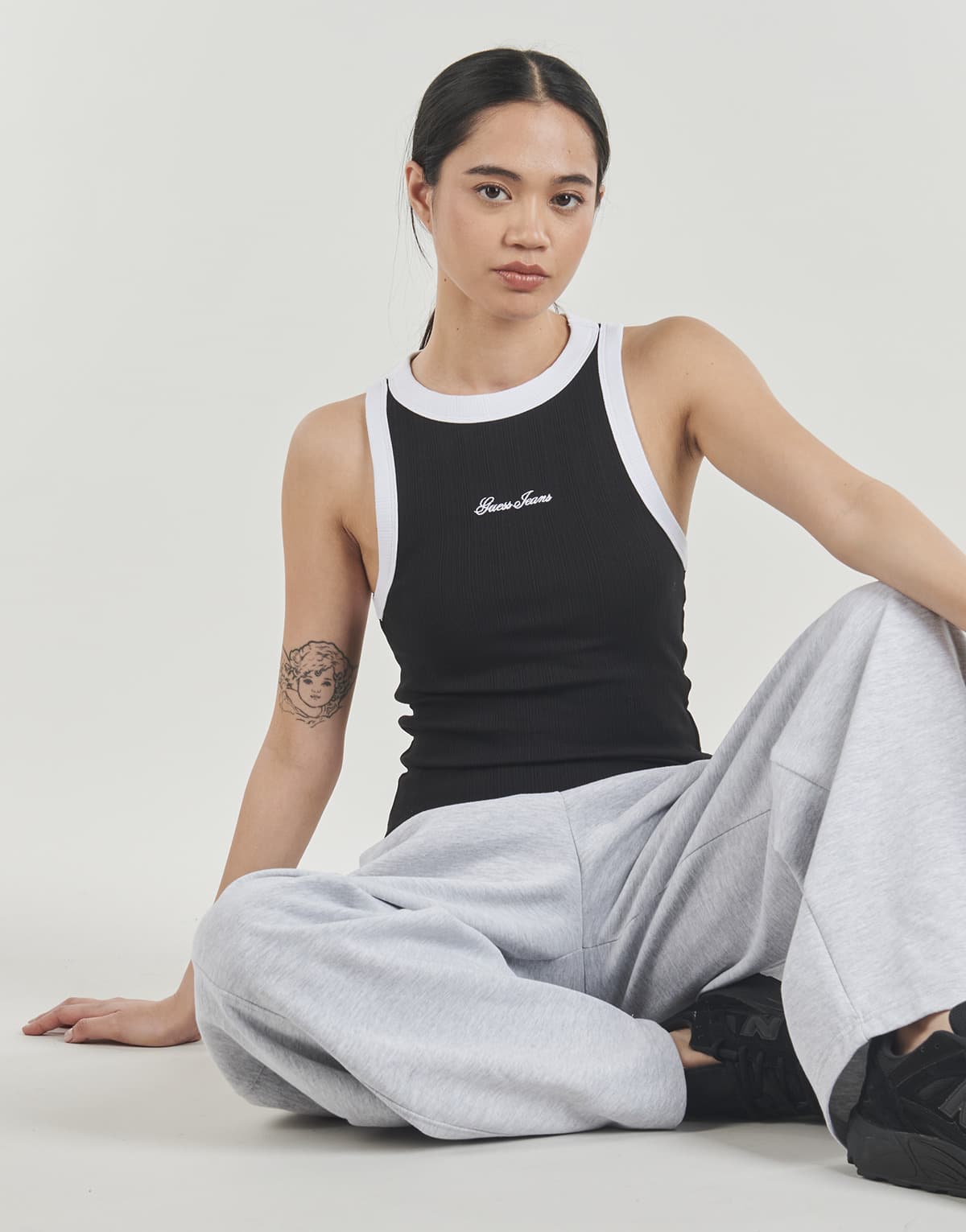 Women's Sleeveless Tops Guess Black