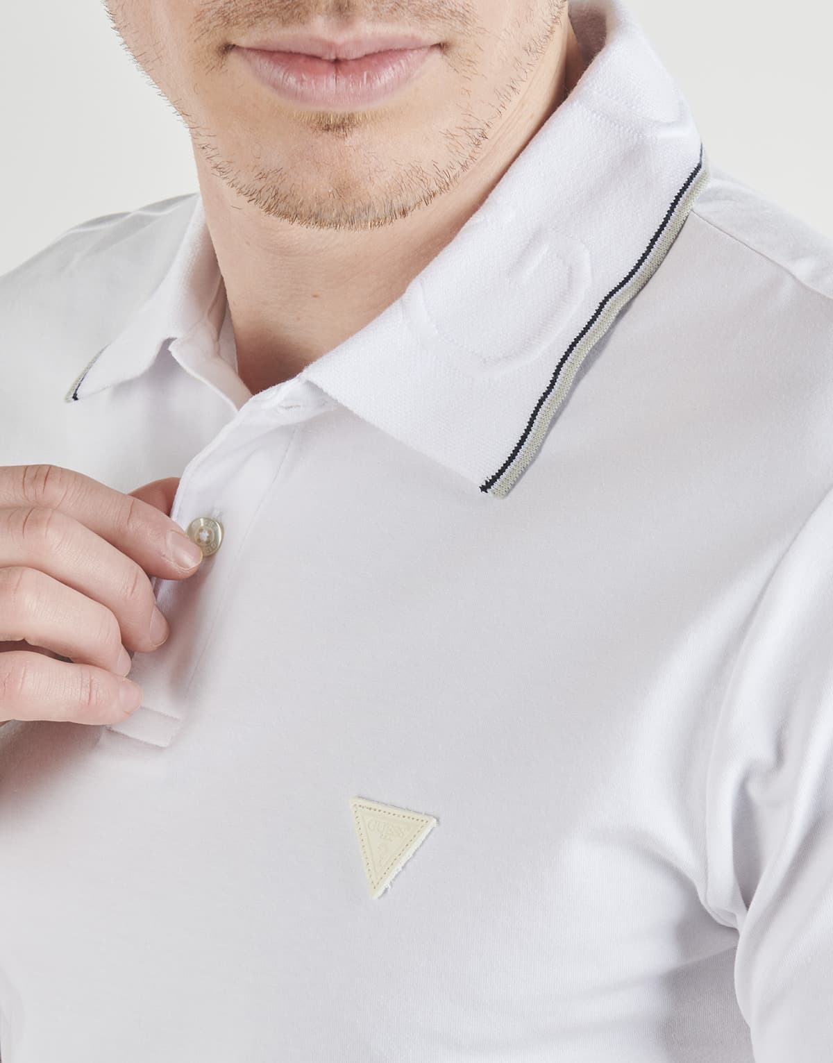 Men's Polo Shirts Guess White