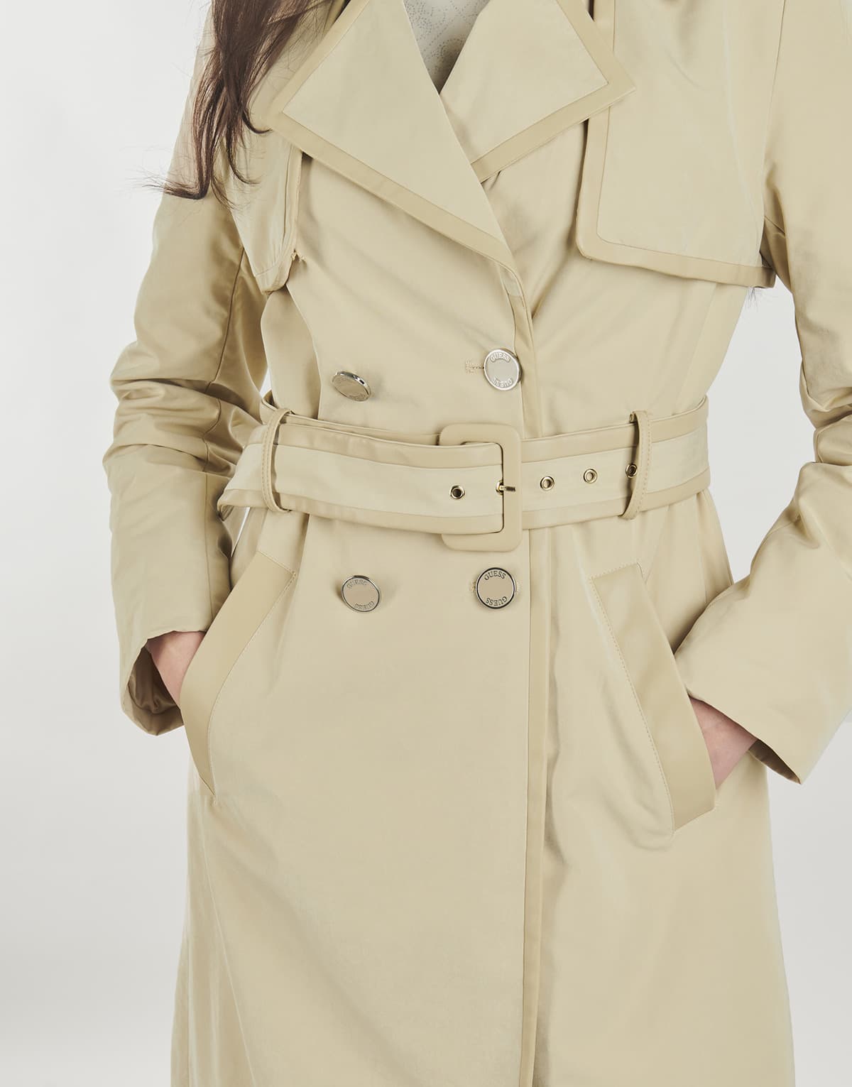 Women's Coats Guess Beige