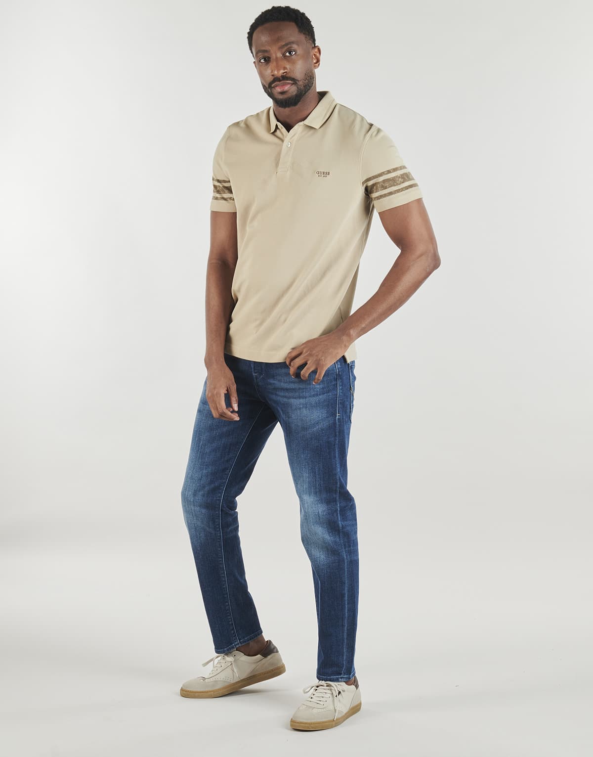 Men's Polo Shirts Guess Beige