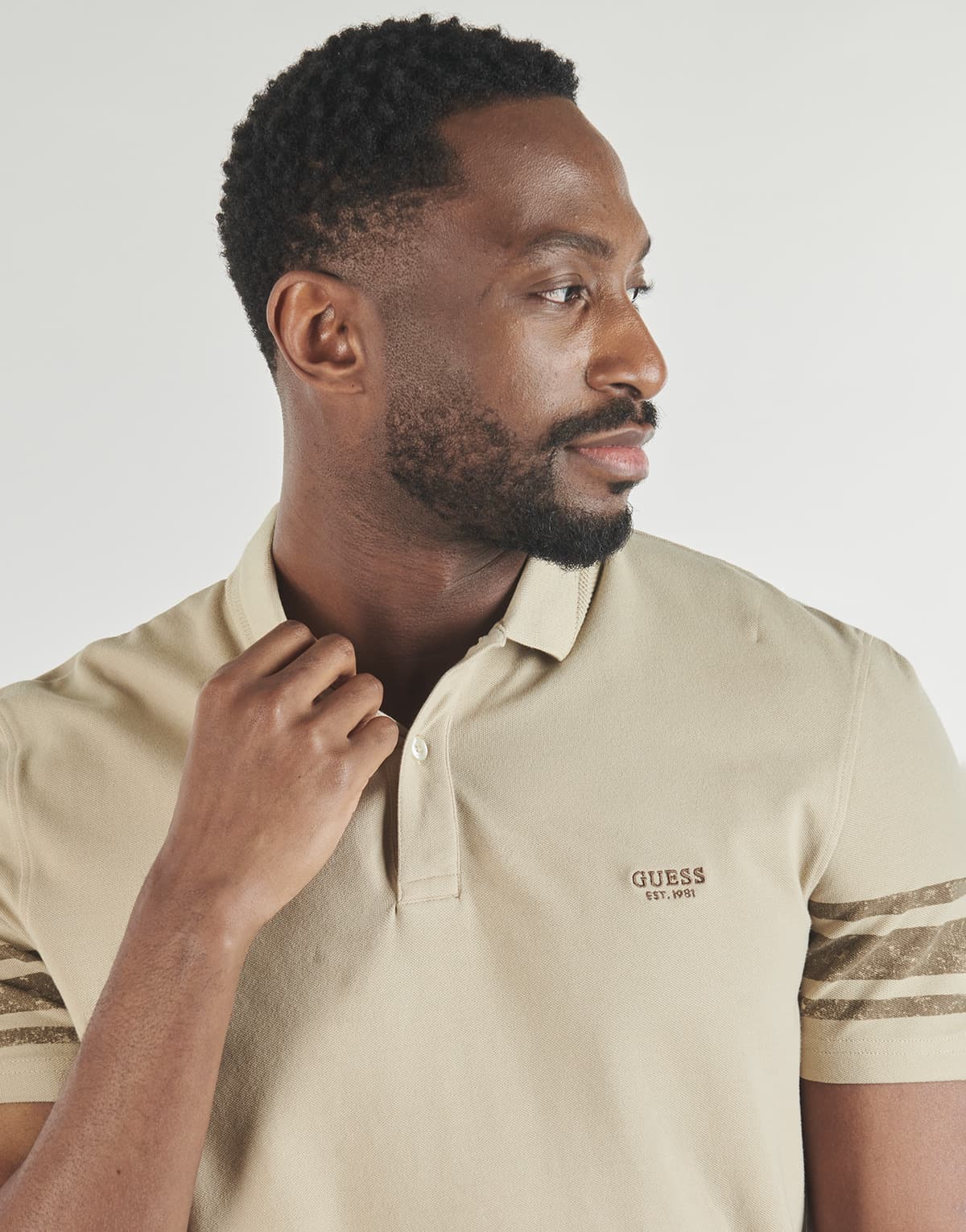 Men's Polo Shirts Guess Beige