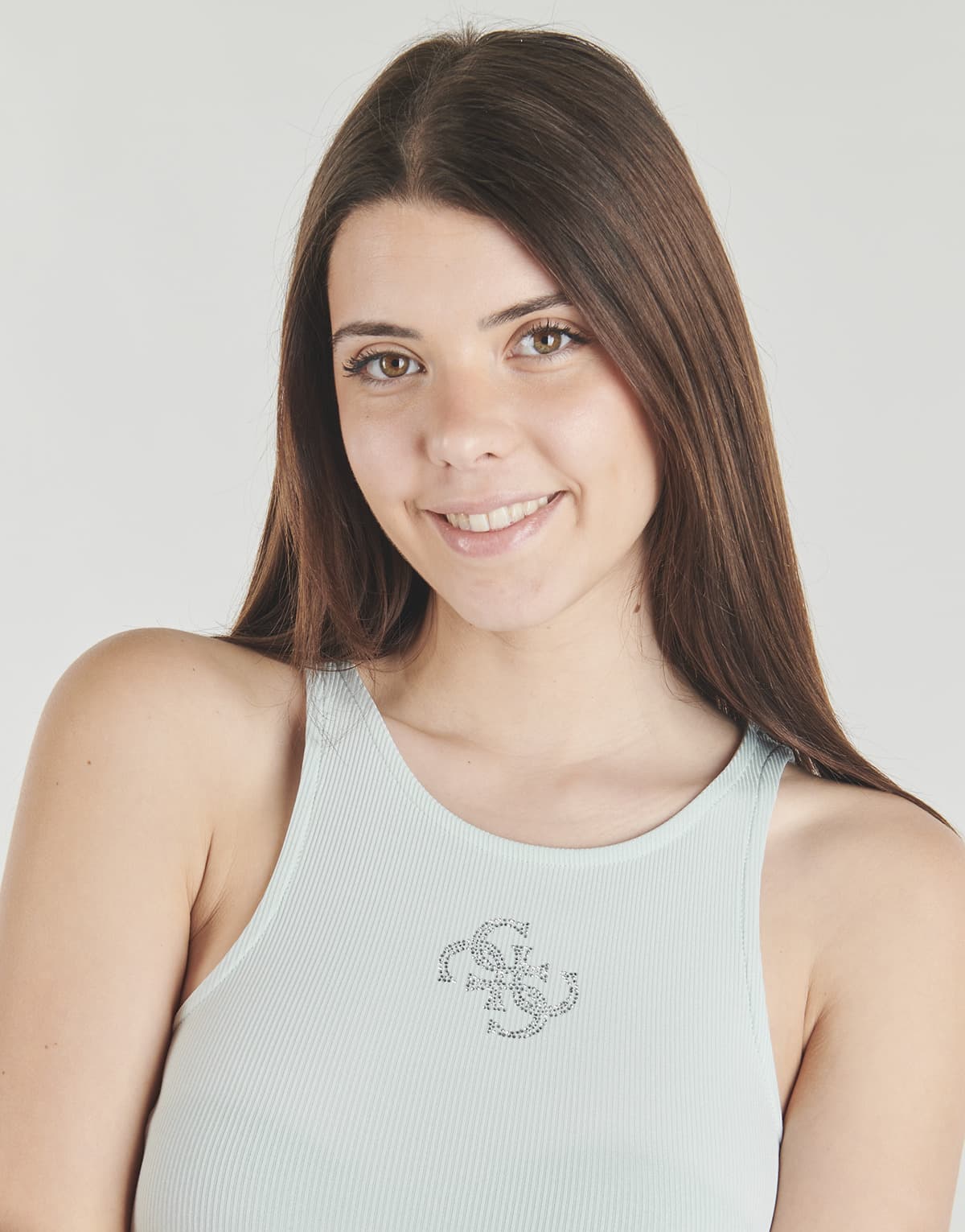 Women's Sleeveless Tops Guess Green