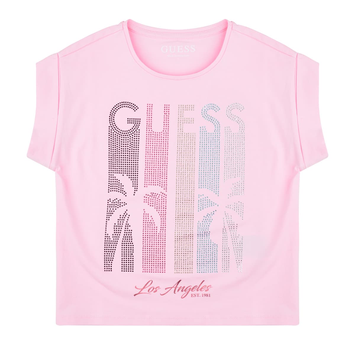 T-shirt με κοντά μανίκια Guess MIDI BOXY SS T-SHIRT