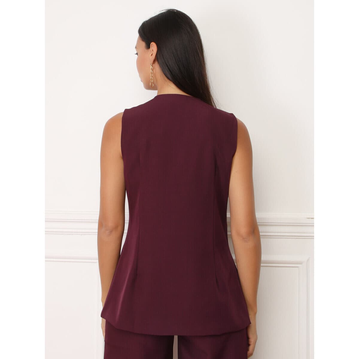 Women's Vests La Modeuse Bordeaux
