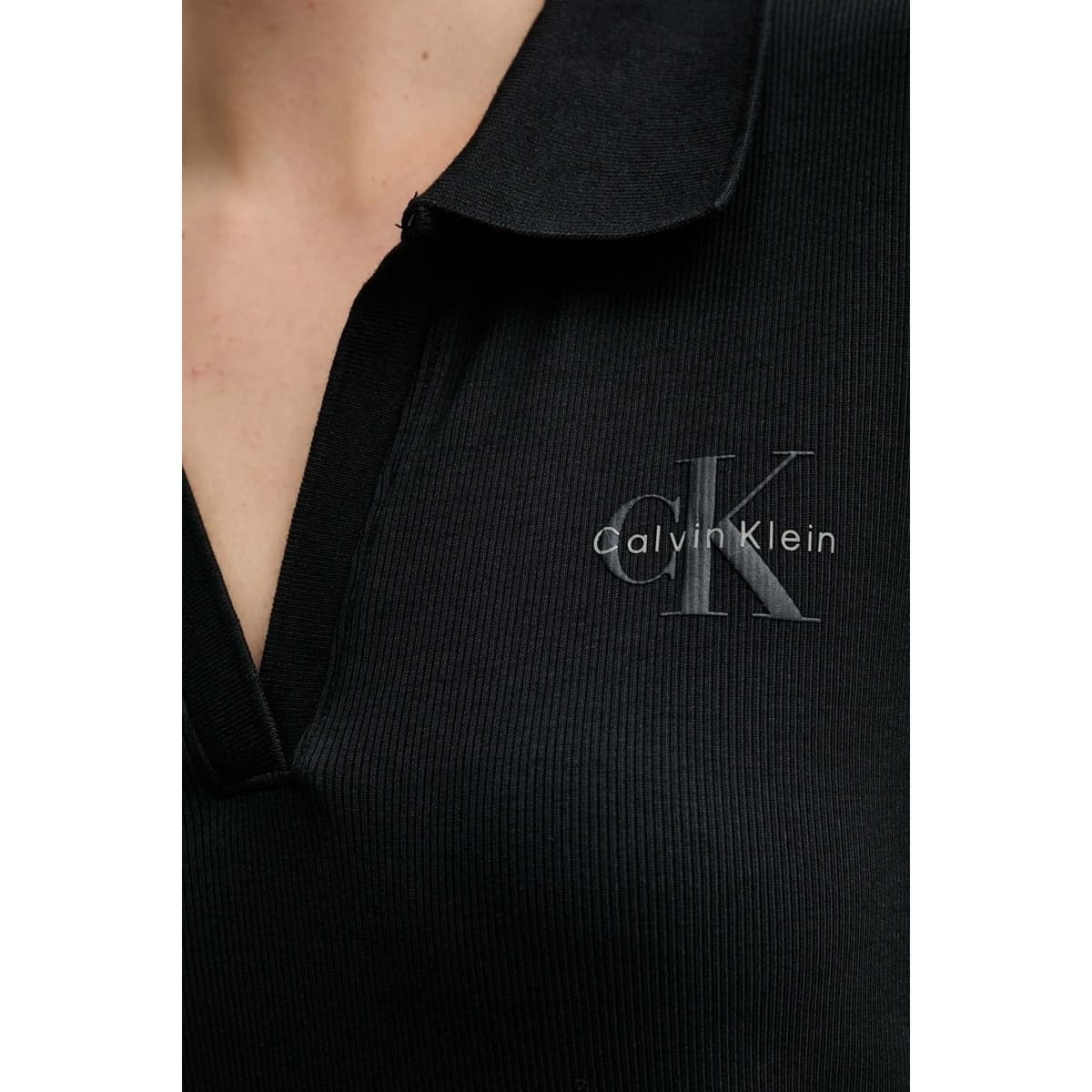 Women's Polo Shirts Calvin Klein Black