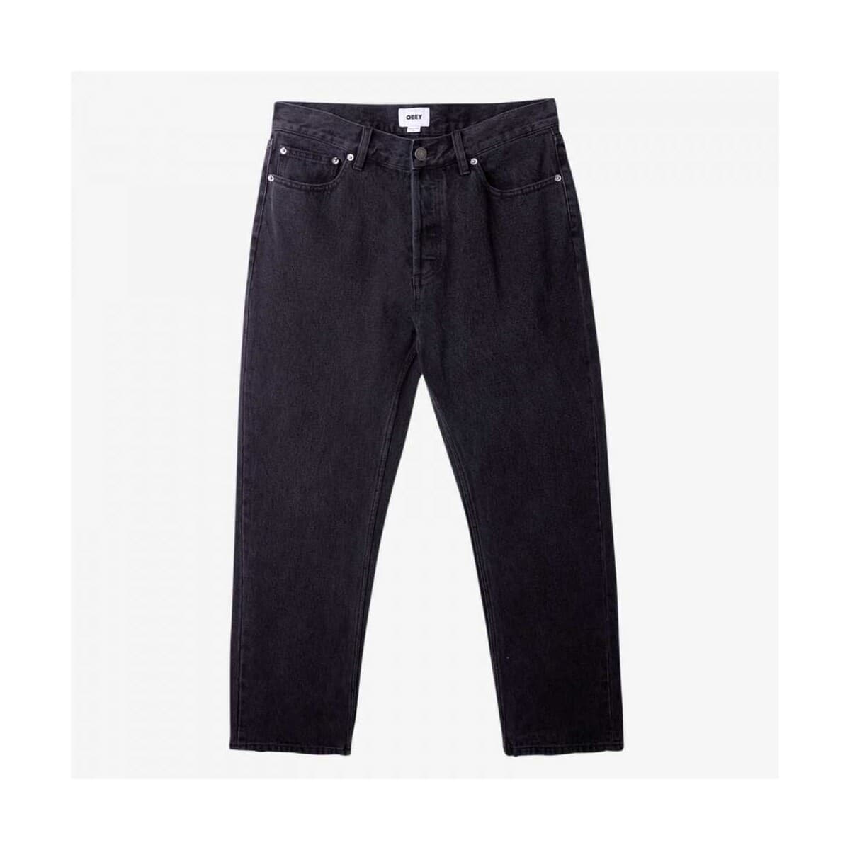 τζιν με υψηλή μέση Obey Hardwork denim