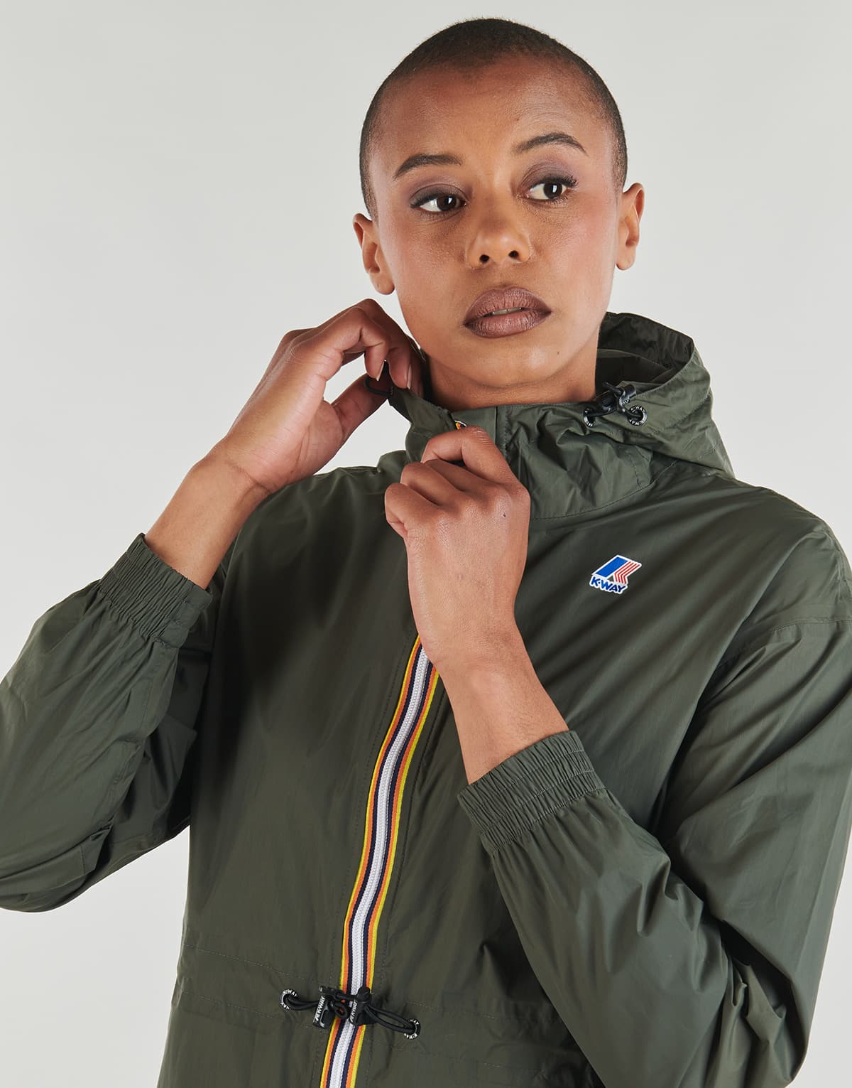 Women's Windbreakers K-Way Khaki