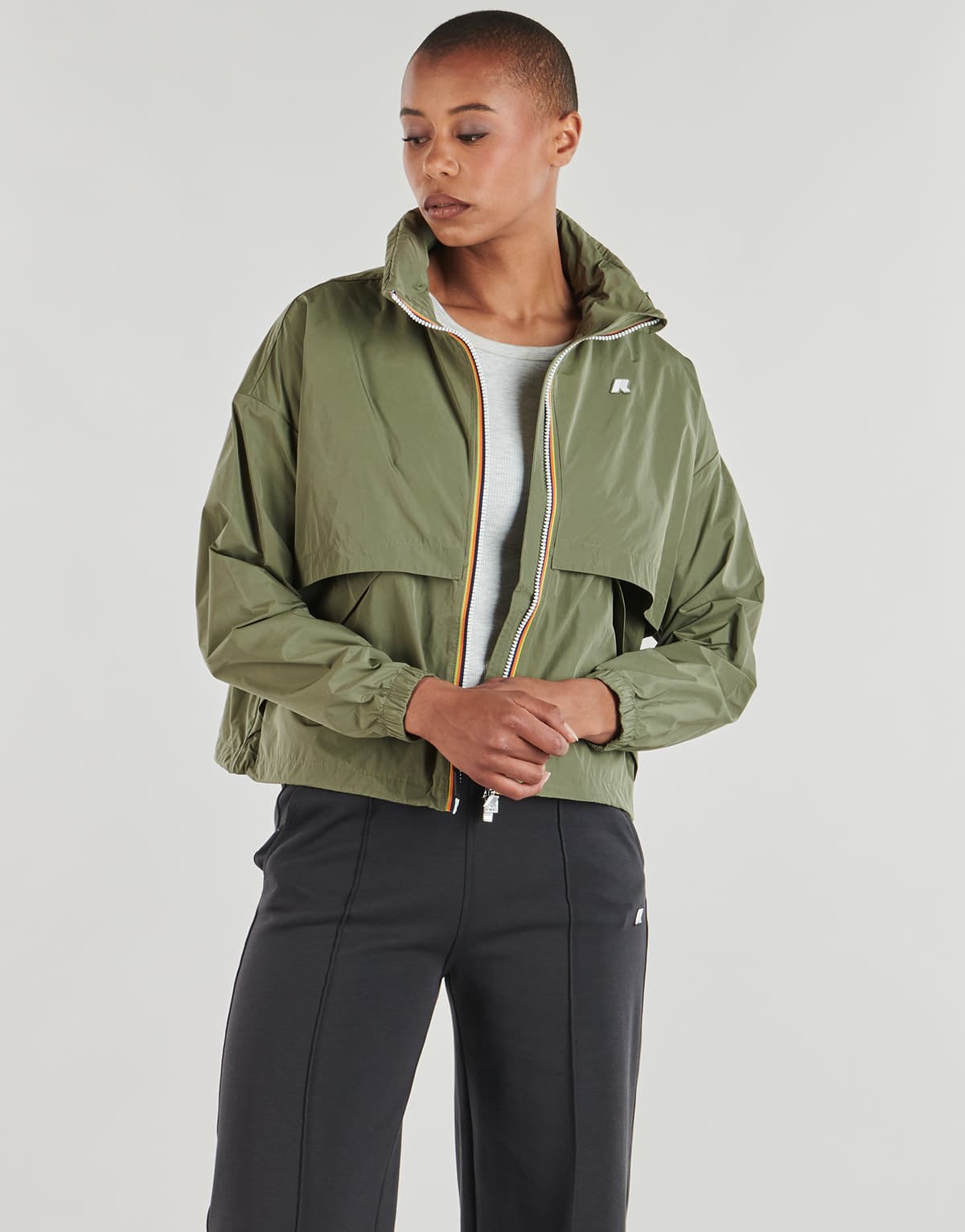 Women's Windbreakers K-Way Khaki