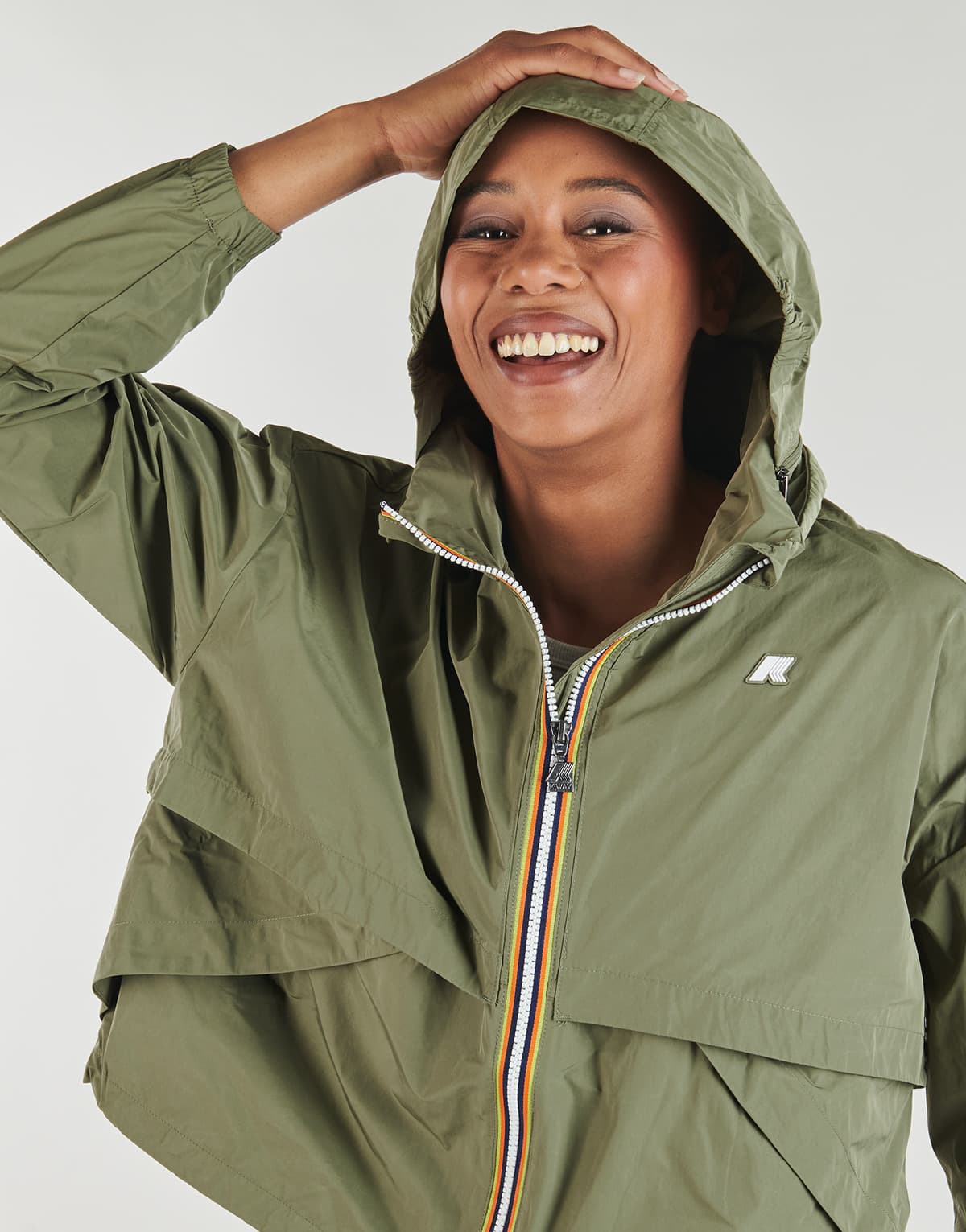 Women's Windbreakers K-Way Khaki