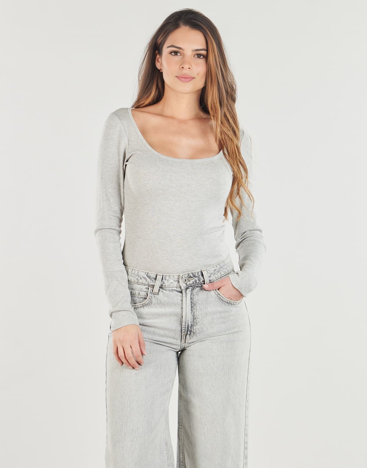 Women's T-Shirts JJXX Gray