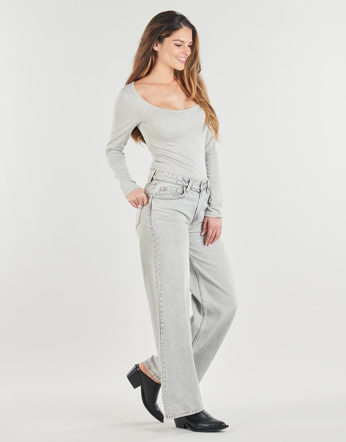 Women's T-Shirts JJXX Gray