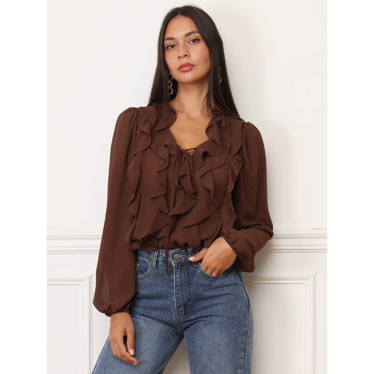 Women's T-Shirts La Modeuse Brown