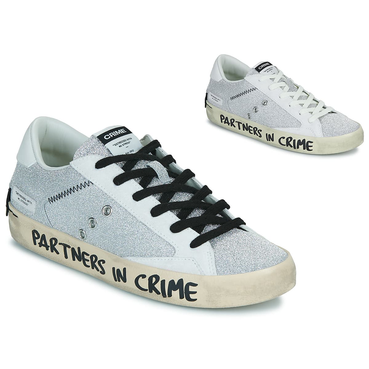 Women's Sneakers Crime London Silver