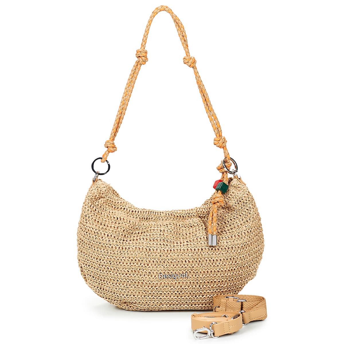Τσάντες ώμου Desigual BAG HALF LOGO RAFFIA WAVERLY