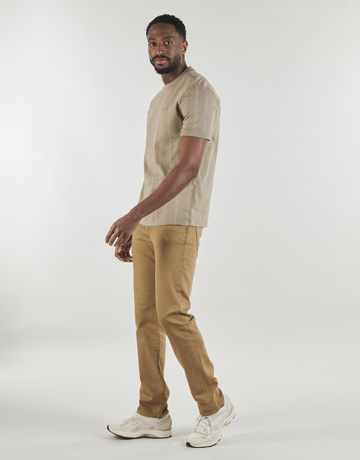 Men's T-Shirts Ea7 Emporio Armani Beige
