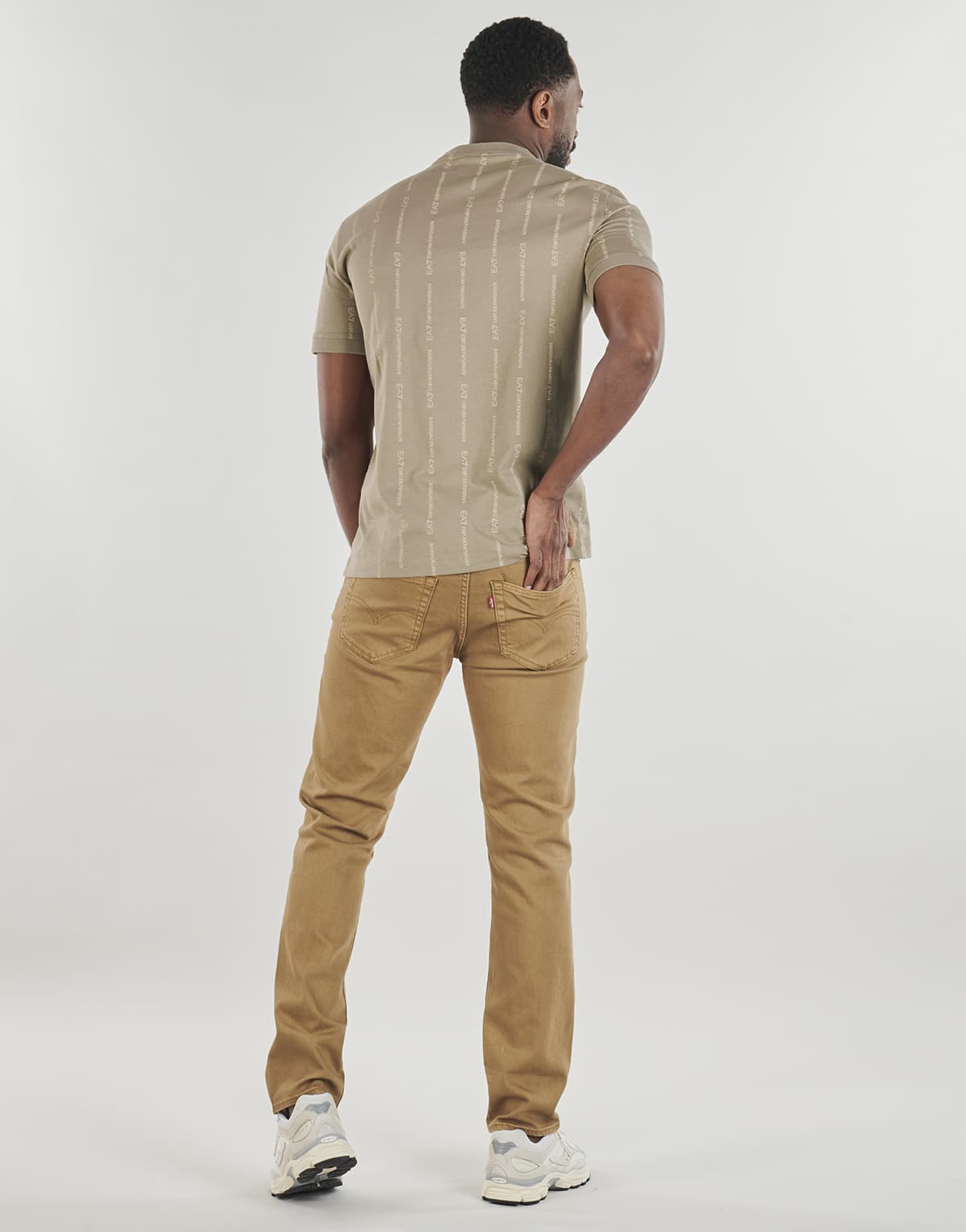 Men's T-Shirts Ea7 Emporio Armani Beige