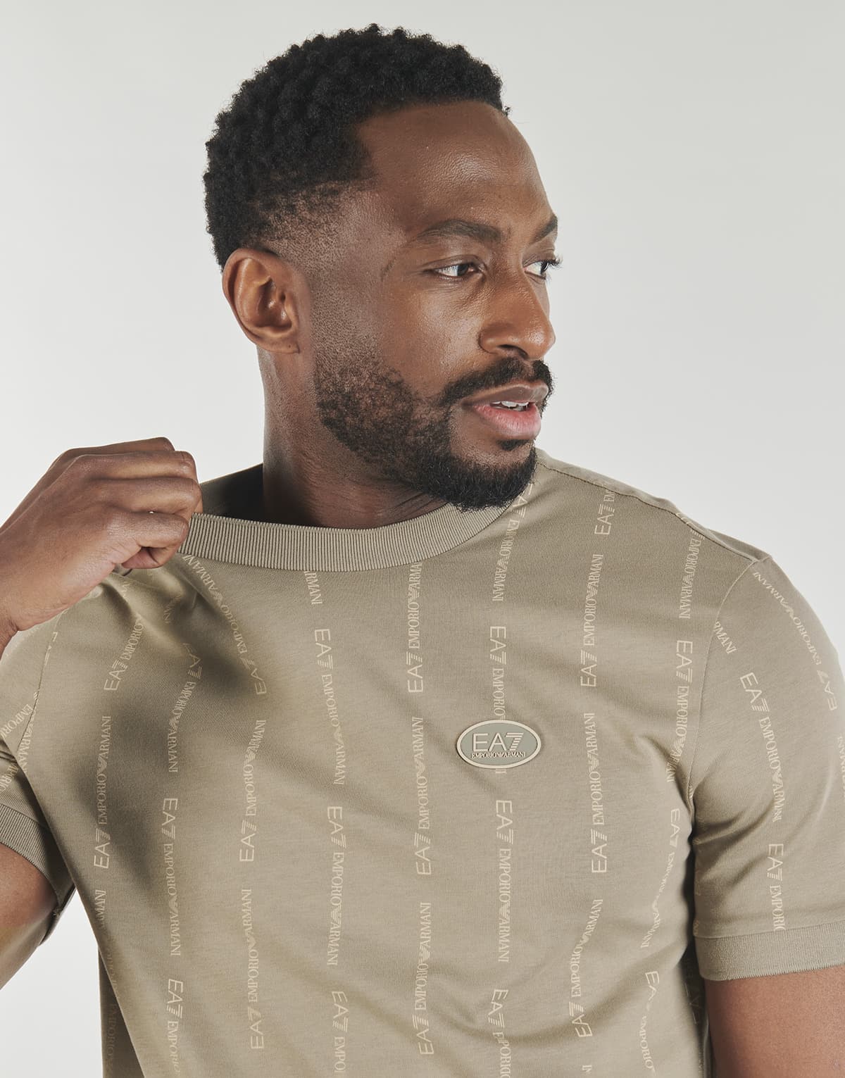 Men's T-Shirts Ea7 Emporio Armani Beige