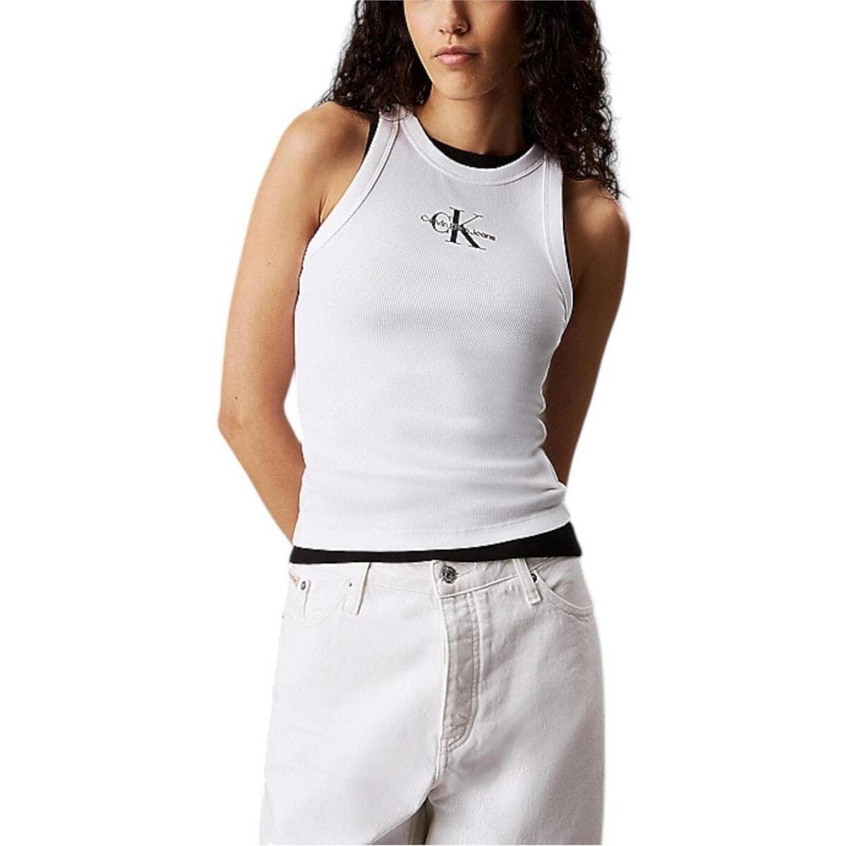 Women's Sleeveless Tops Calvin Klein White