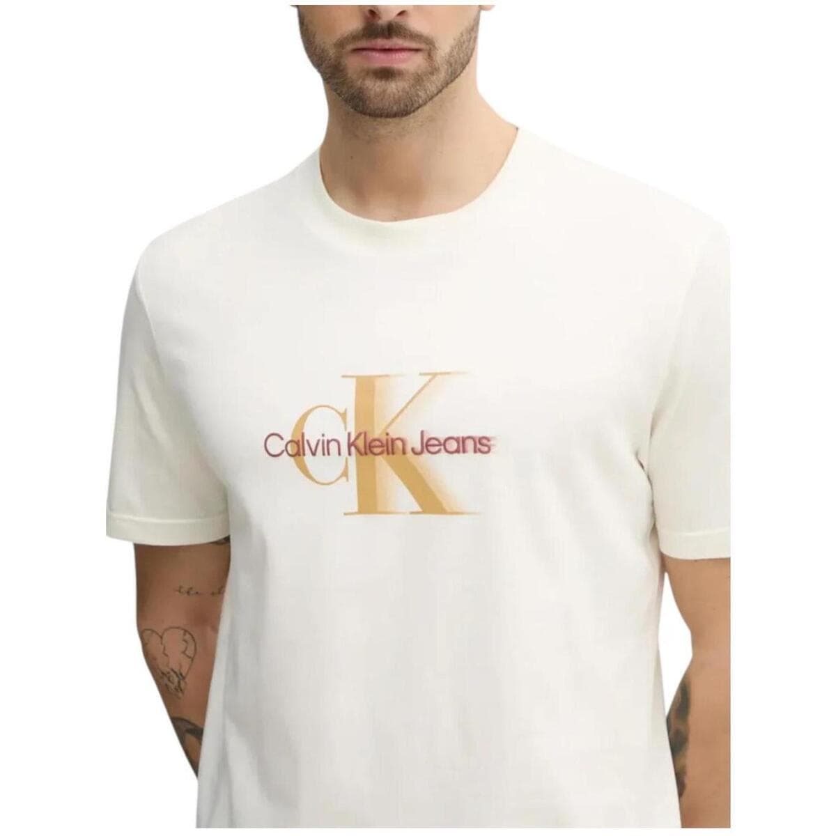 Men's T-Shirts Calvin Klein Beige