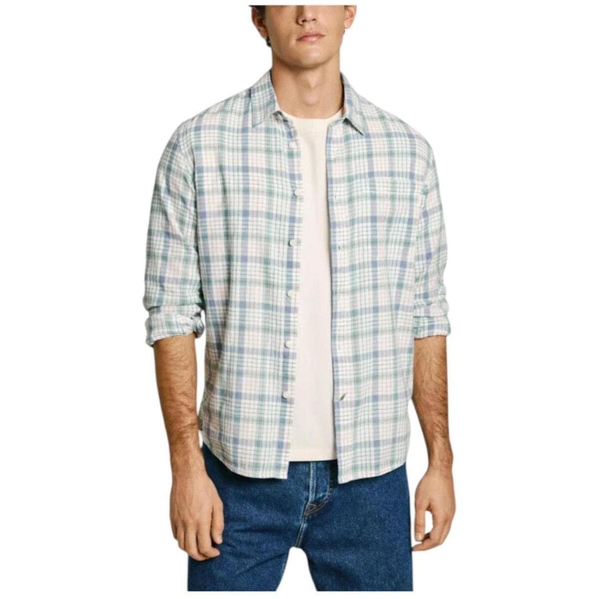 Men's Shirts Pepe Jeans Green