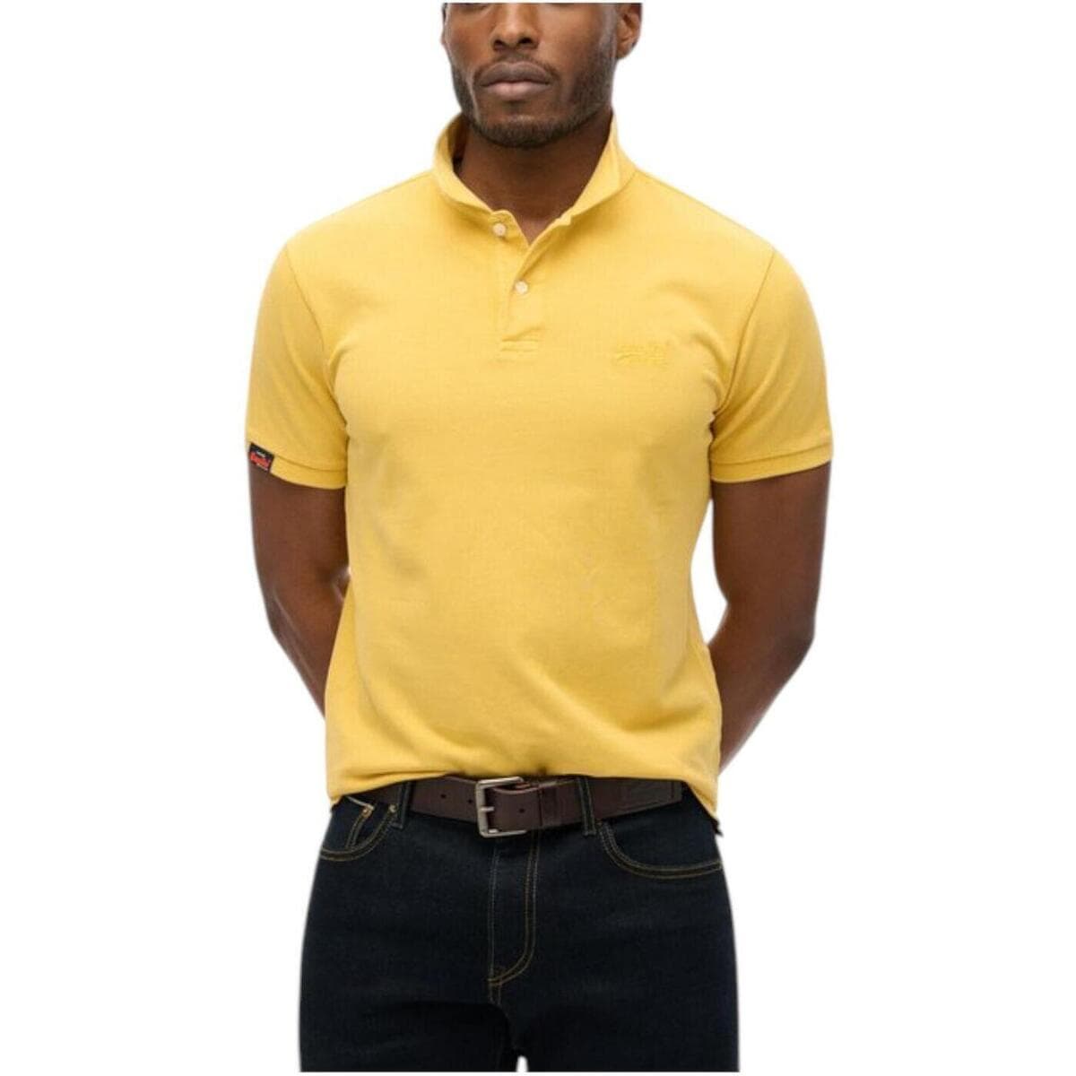 Men's Polo Shirts Superdry Yellow
