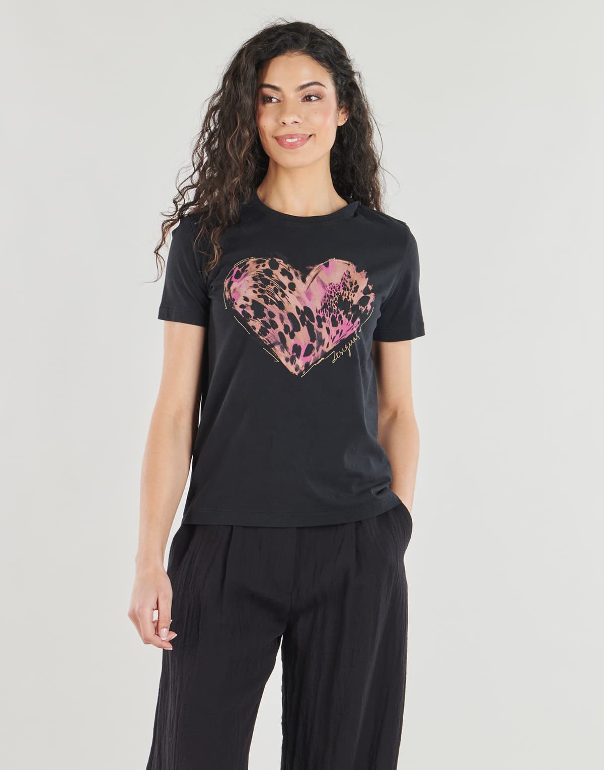 Women's T-Shirts Desigual Black