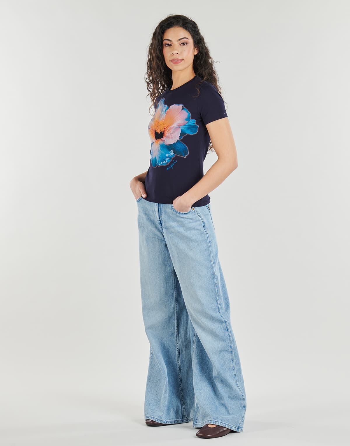 Women's T-Shirts Desigual Blue
