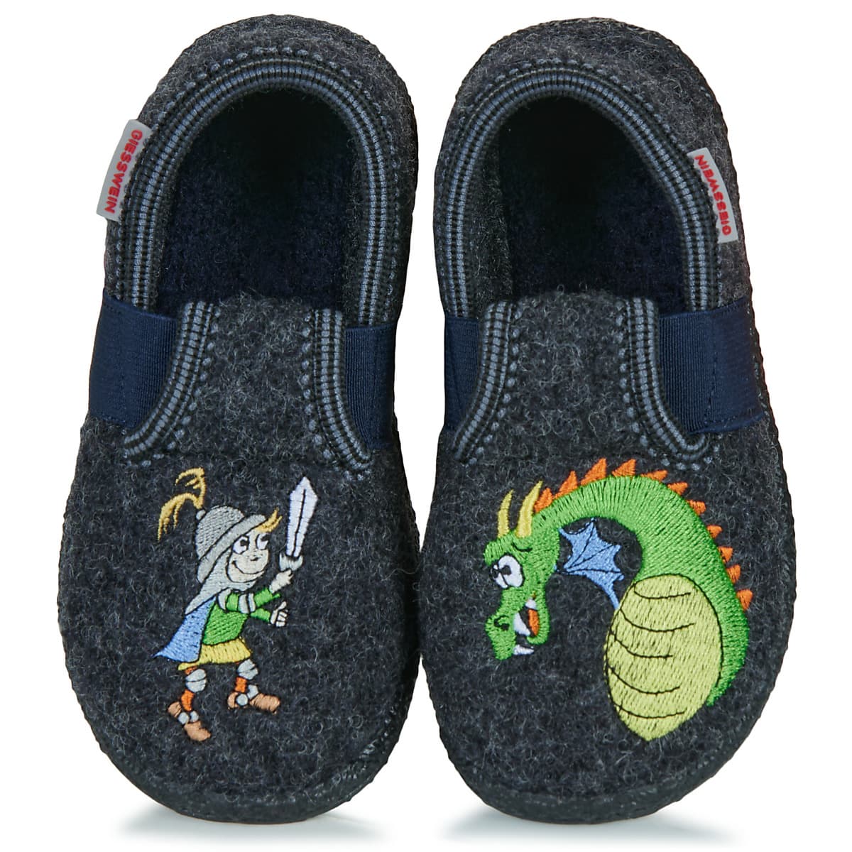 Boys' House Slippers Giesswein Gray