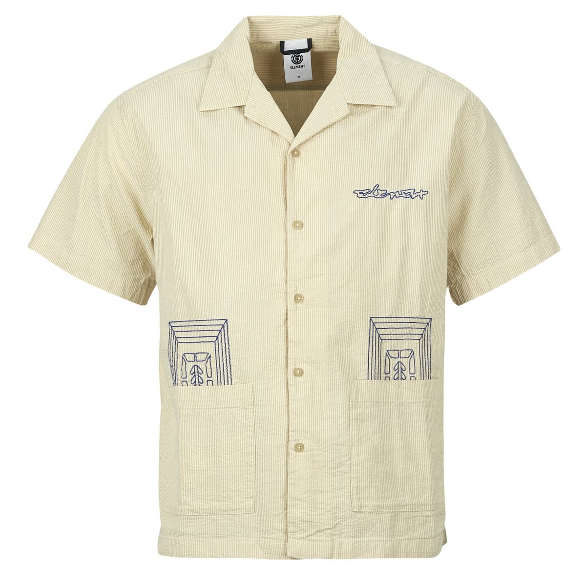 Πουκάμισο με κοντά μανίκια Element SEERSUCKER EMBROIDERY S