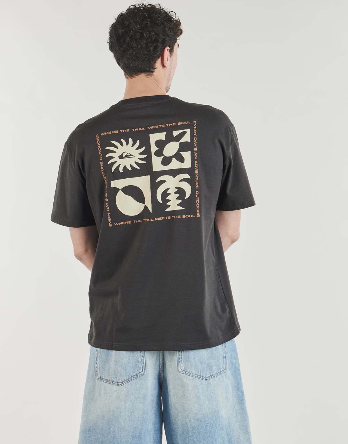 Men's T-Shirts Quiksilver Brown