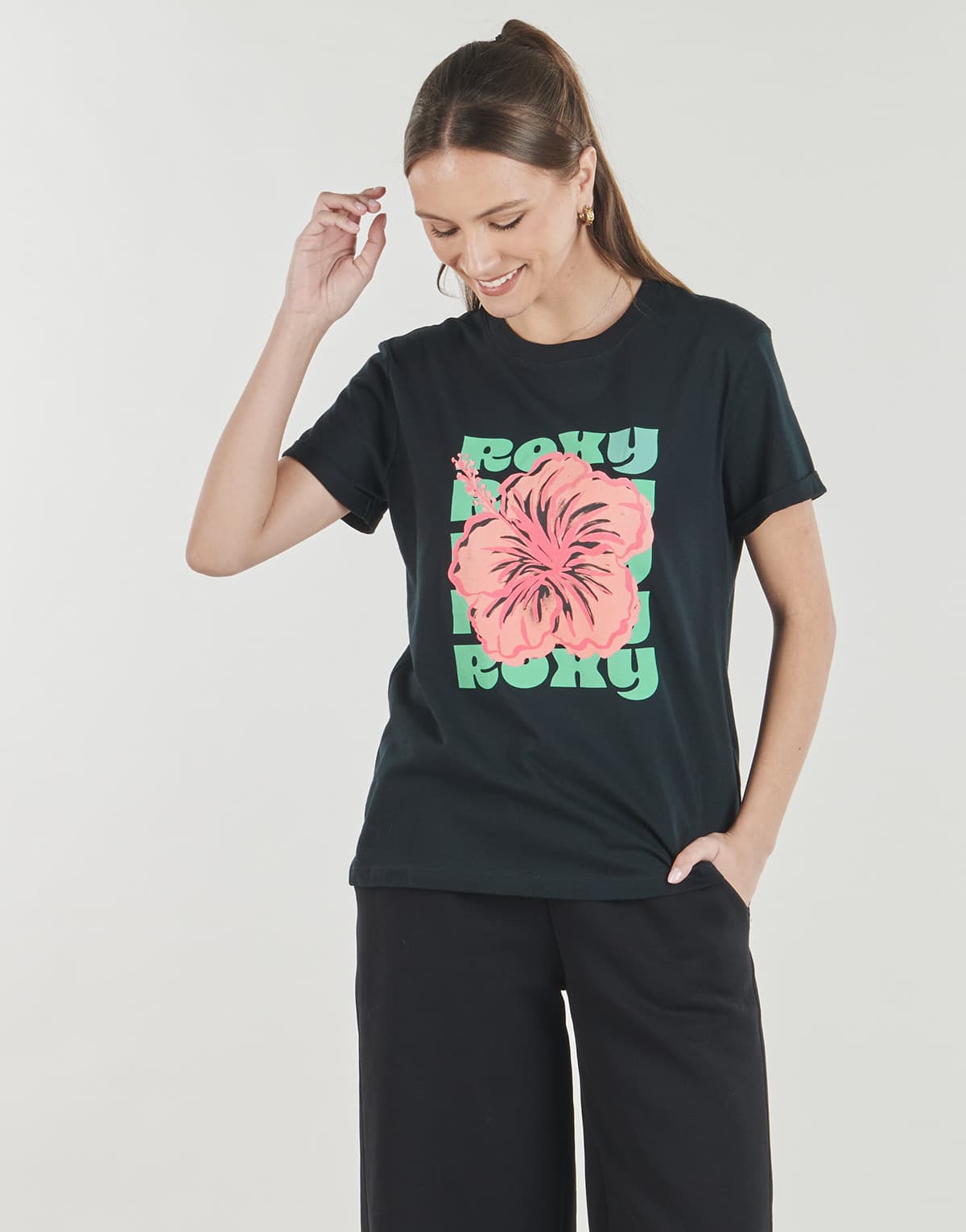 Women's T-Shirts Roxy Black