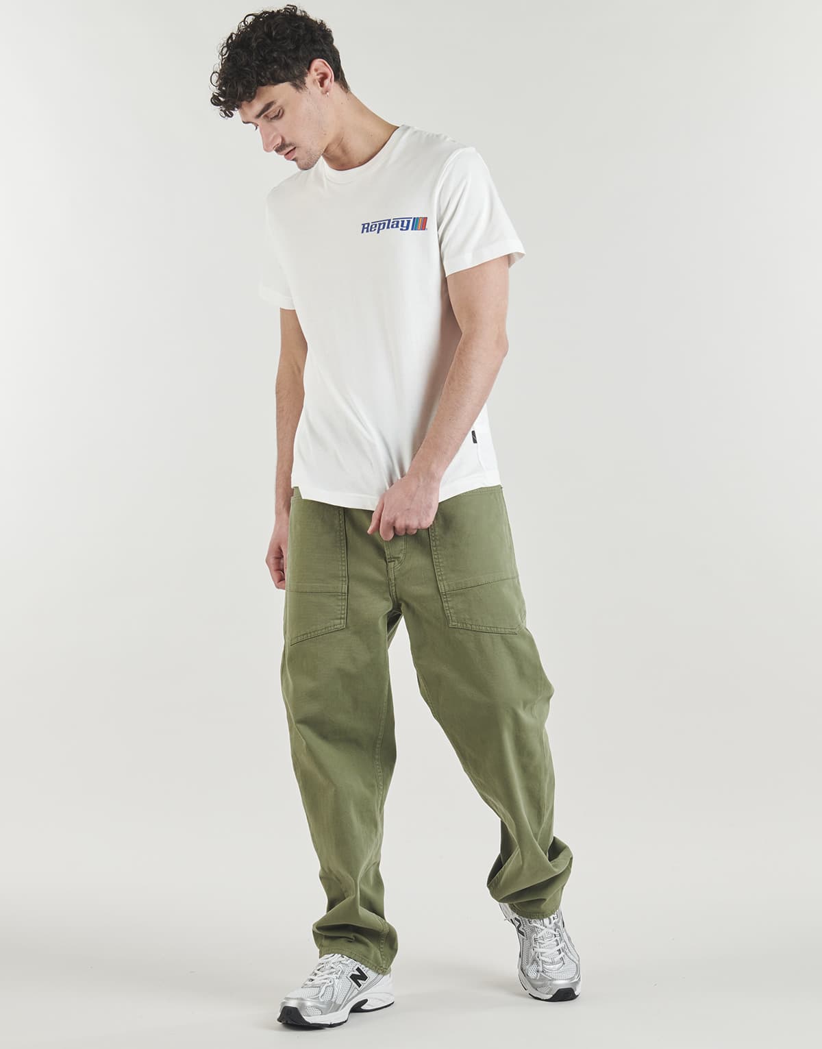 Men's T-Shirts Replay White