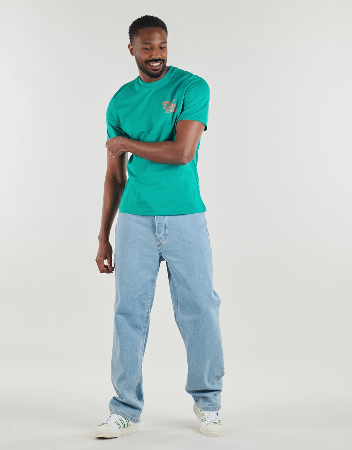 Men's T-Shirts Replay Green