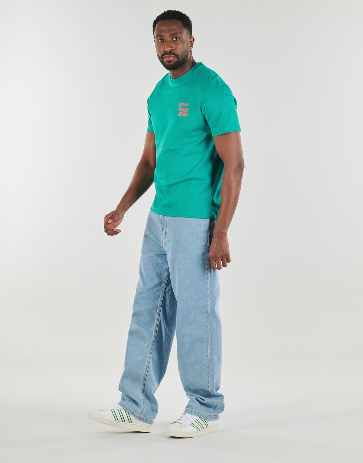 Men's T-Shirts Replay Green