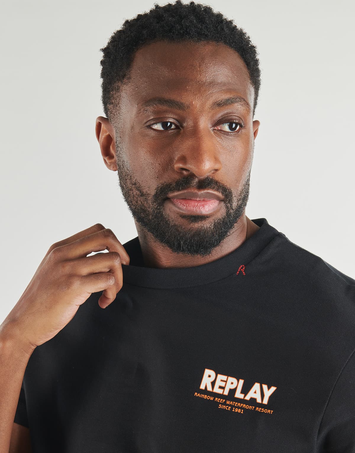 Men's T-Shirts Replay Black